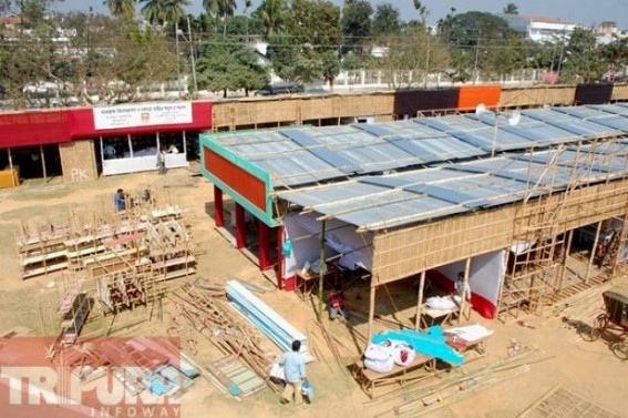 Preparation for 34th Agartala Book Fair undergoes in full swing Preparation for 34th Agartala Book Fair undergoes in full swing